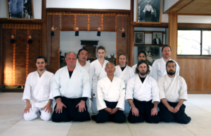Inagaki Sensei med Stockholms Aikidoklubb. Från vår träningsresa till Japan 2018.